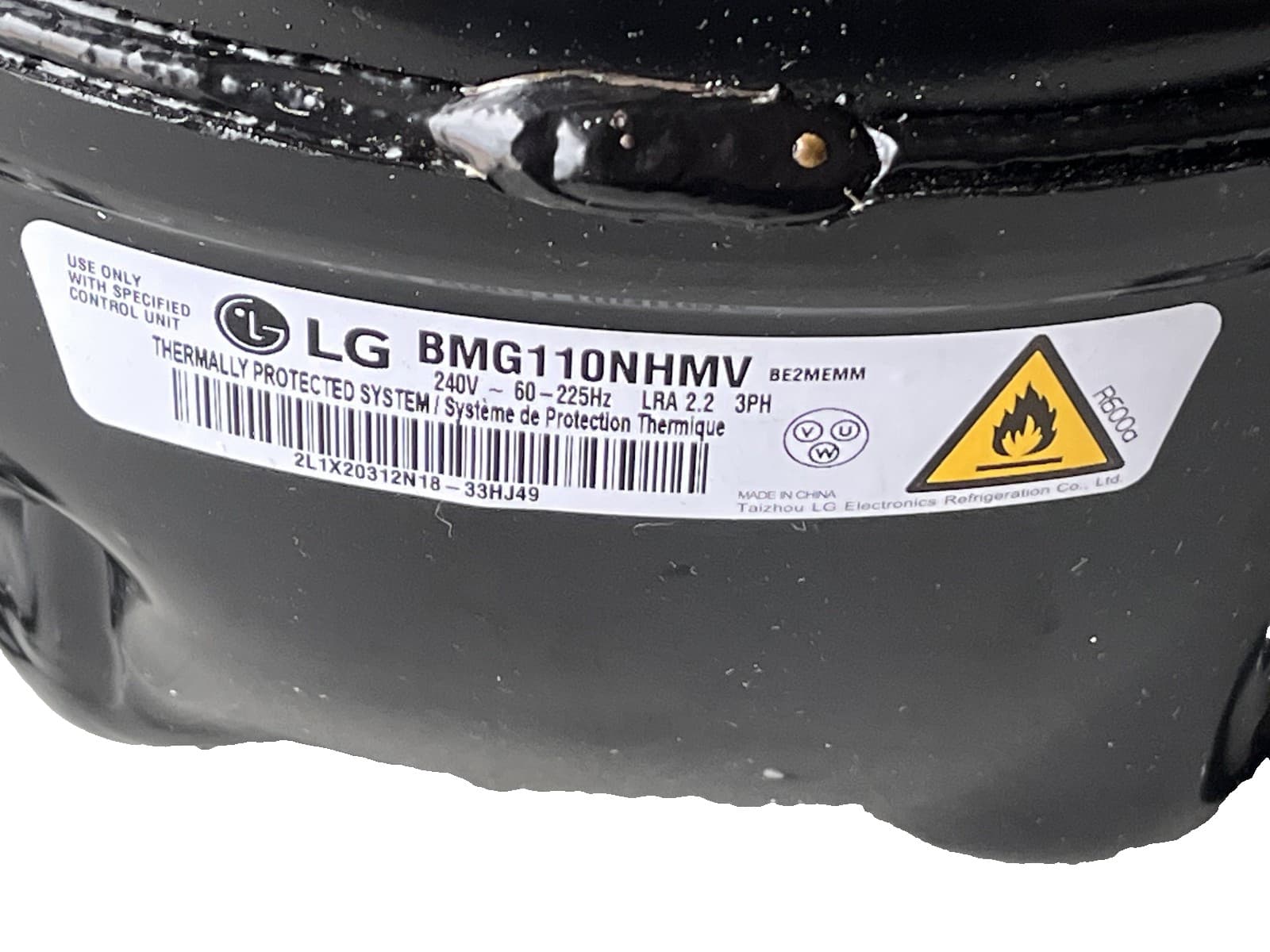TCA35892762  OEM LG Refrigerator Compressor Set Assembly BMG110NHMV New Genuine — thumbnail 3
