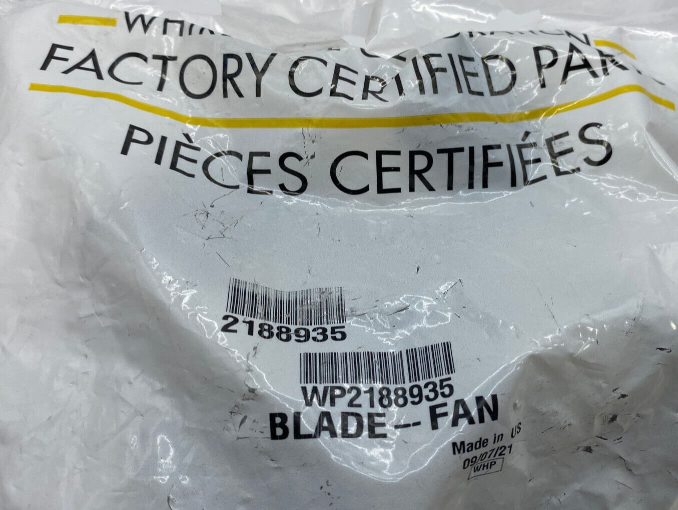 New Genuine OEM Whirlpool Refrigeration Condenser Fan Blade WP2188935 2188935 — thumbnail 3