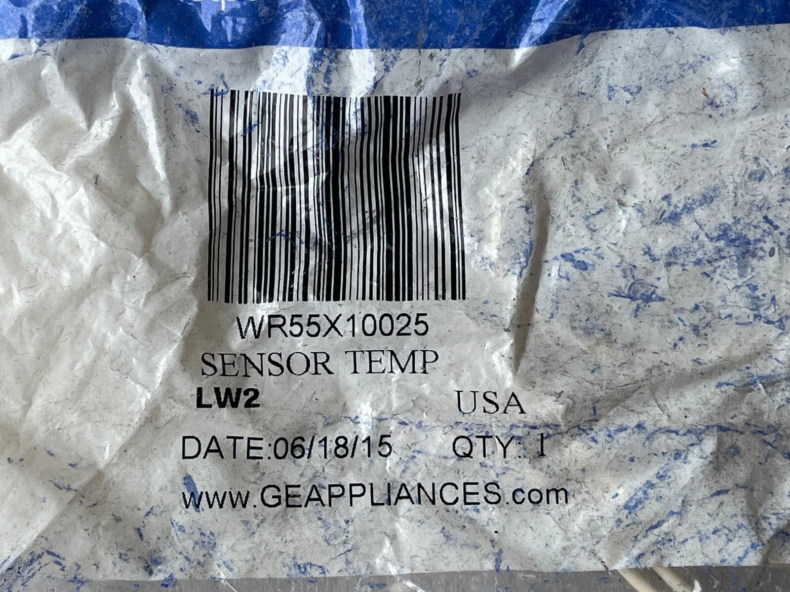 WR55X10025  New Genuine GE Refrigerator Temperature Sensor — thumbnail 14
