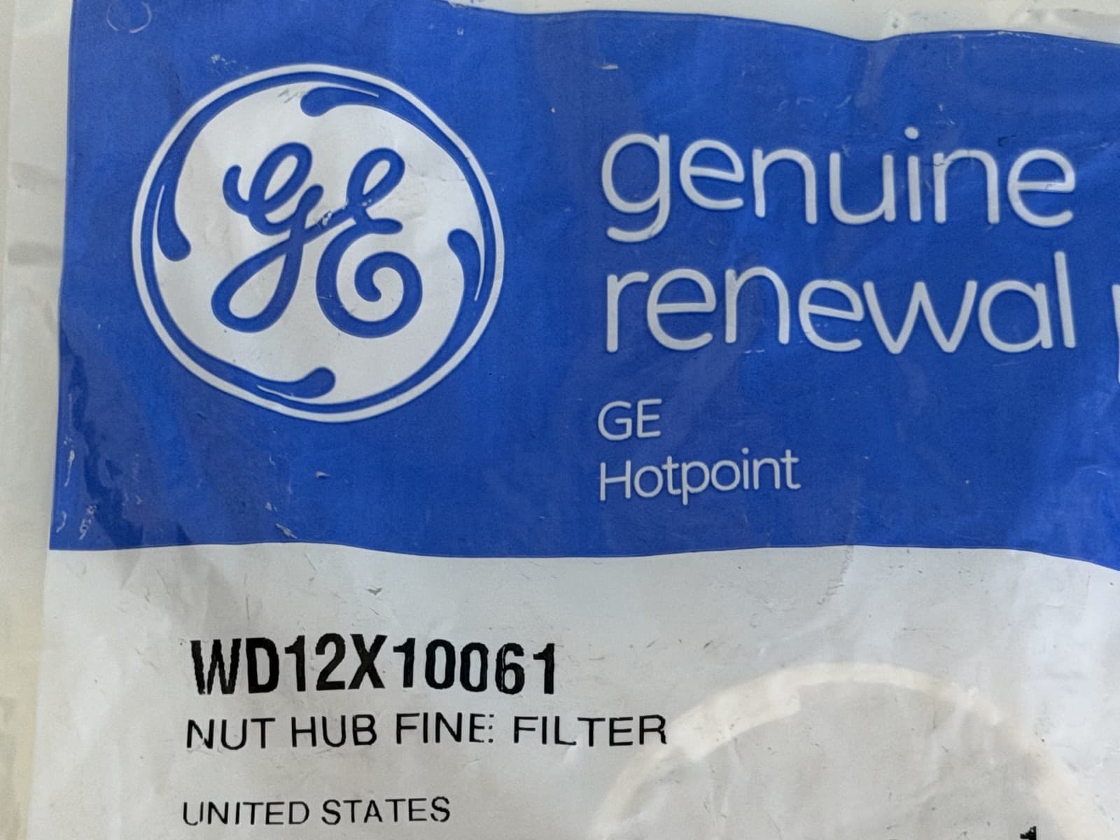 WD12X10061 GE Dishwasher  Fine Filter Hub Nut OEM  New Genuine — thumbnail 2