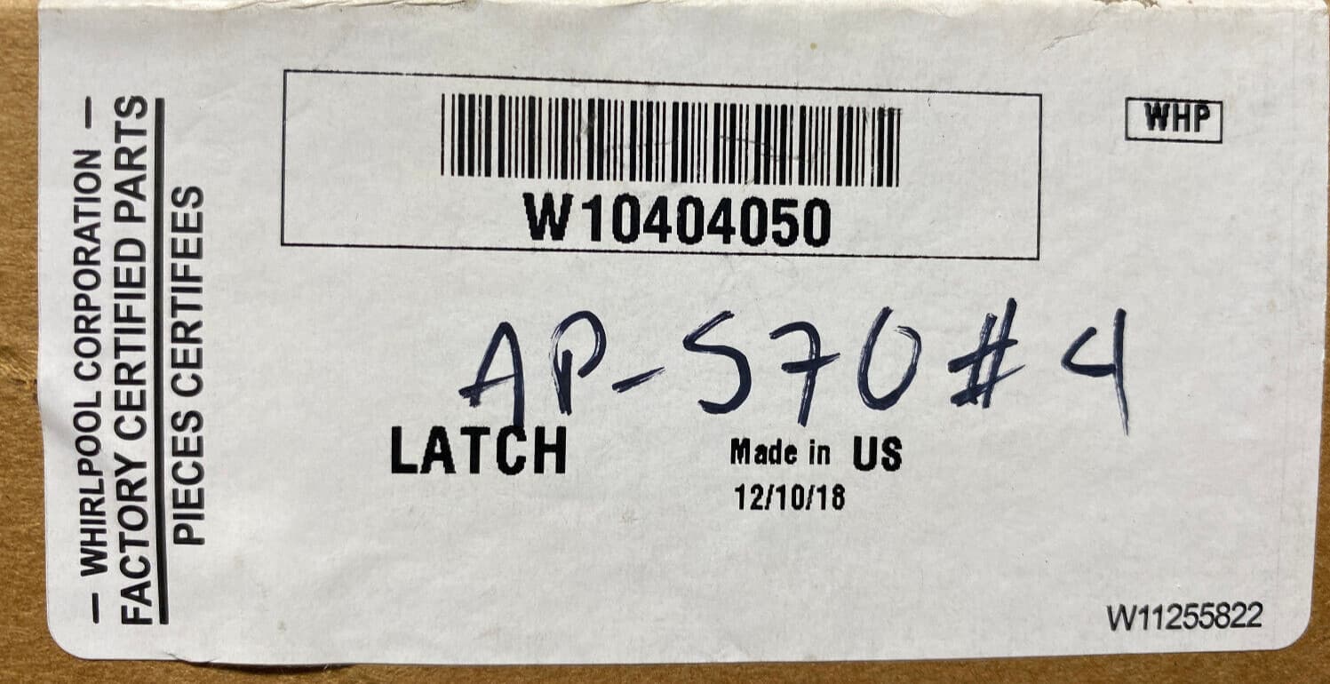 New Genuine OEM Whirlpool Lid Latch Assembly W10404050 — thumbnail 10