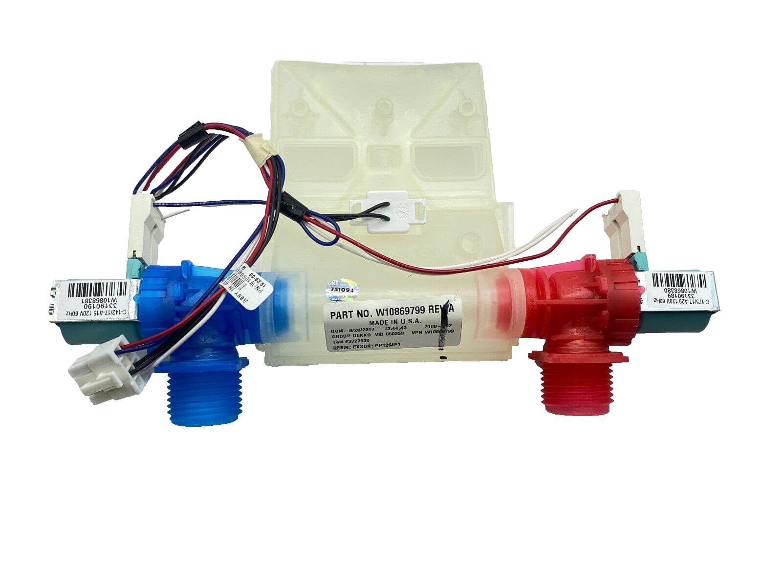 New Genuine OEM Whirlpool Washer Water Valve W11038711