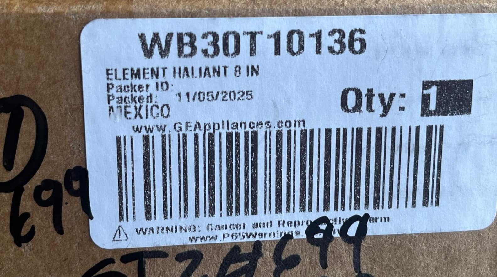 WB30T10136 OEM GE Radiant Surface Element  8" New Genuine — thumbnail 5