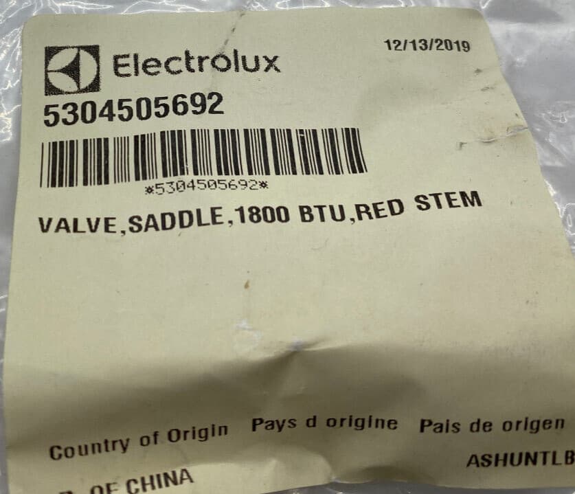 New Genuine OEM Frigidaire Cooktop Burner Valve 1800-BTU 5304505692 — thumbnail 3