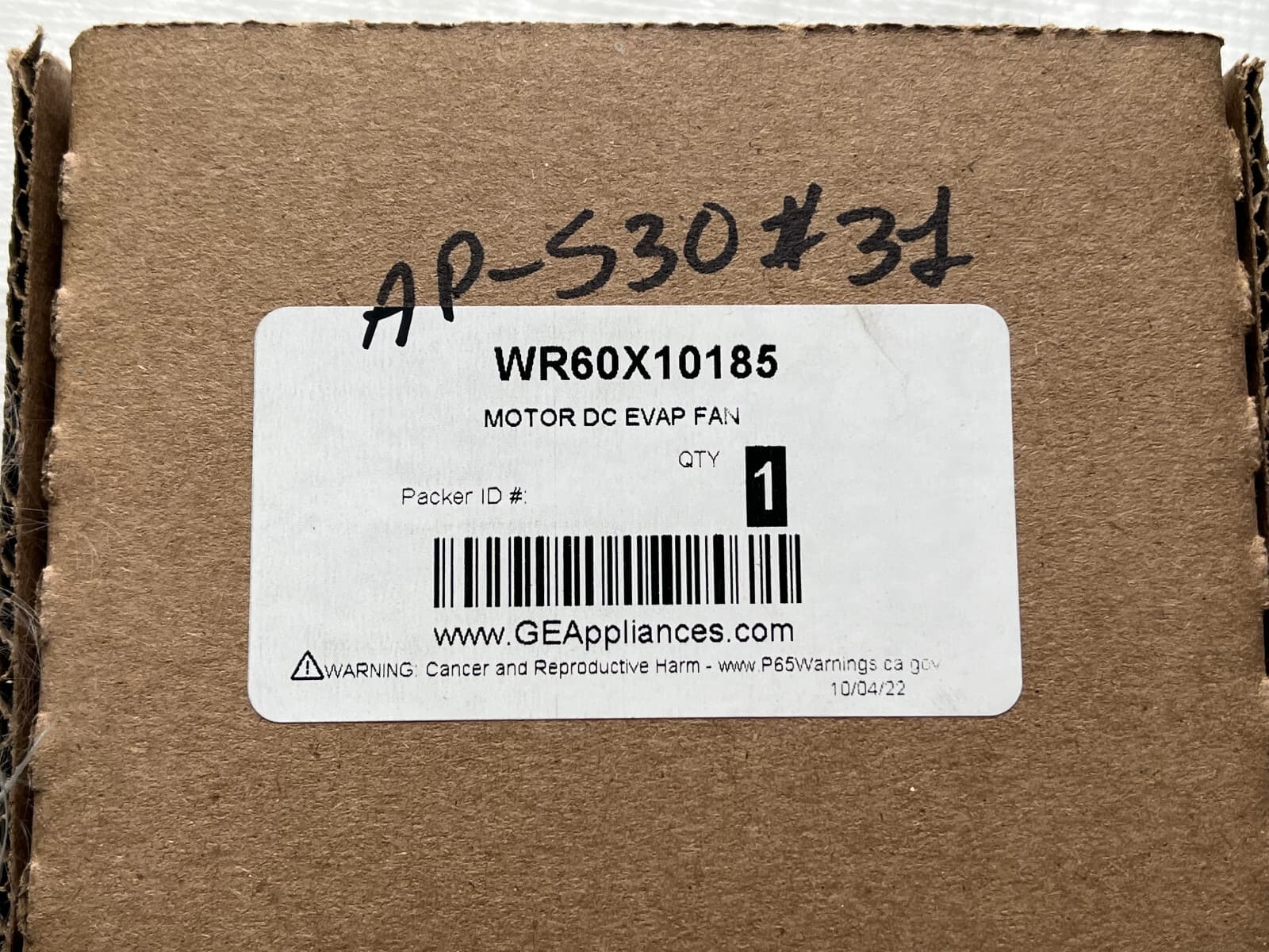 New Genuine GE Refrigerator Evaporator Fan Motor WR60X10185 — thumbnail 19