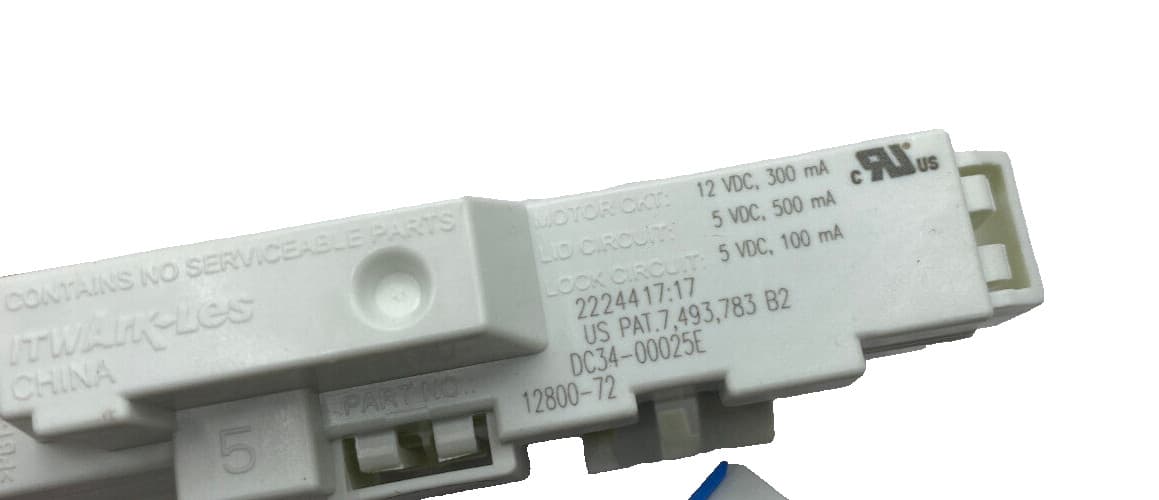 Genuine OEM Samsung Washer Lid Lock Assembly DC34-00025E — thumbnail 3