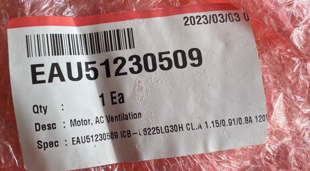 New Genuine OEM LG Range Motor Ac Ventilation MVEM1825F-CRSELGA EAU51230509 — thumbnail 5