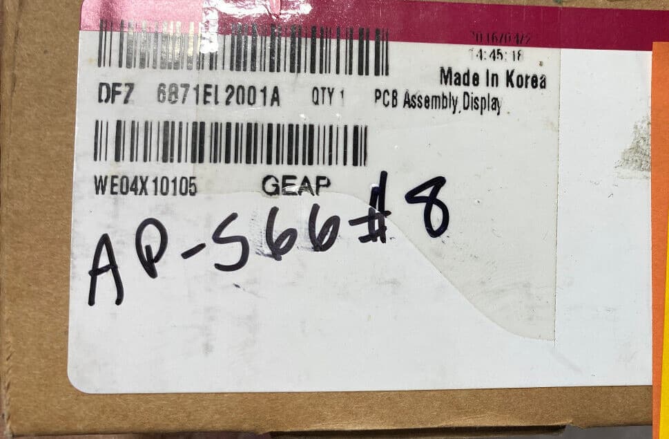 Genuine OEM LG User Control and Display Board 6871EL2001A — thumbnail 3