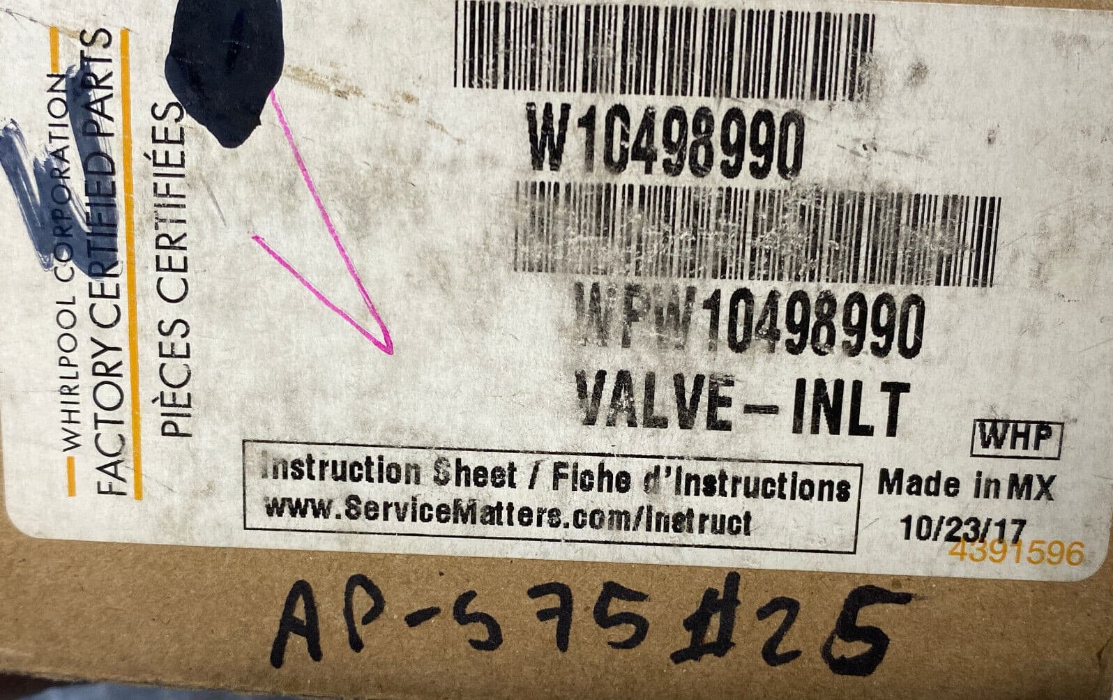 Genuine Whirlpool Refrigerator Water Inlet Valve W10498990 WPW10498990 — thumbnail 6