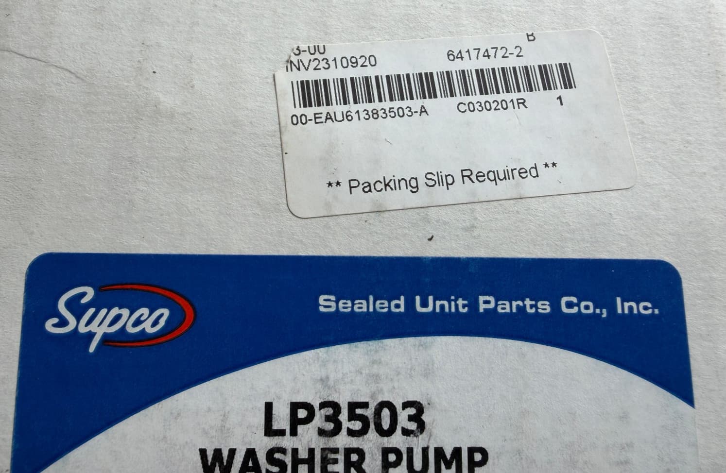 LP3503 Supco Washer Recirculation Pump Motor Replaces LG EAU61383503  New — thumbnail 5