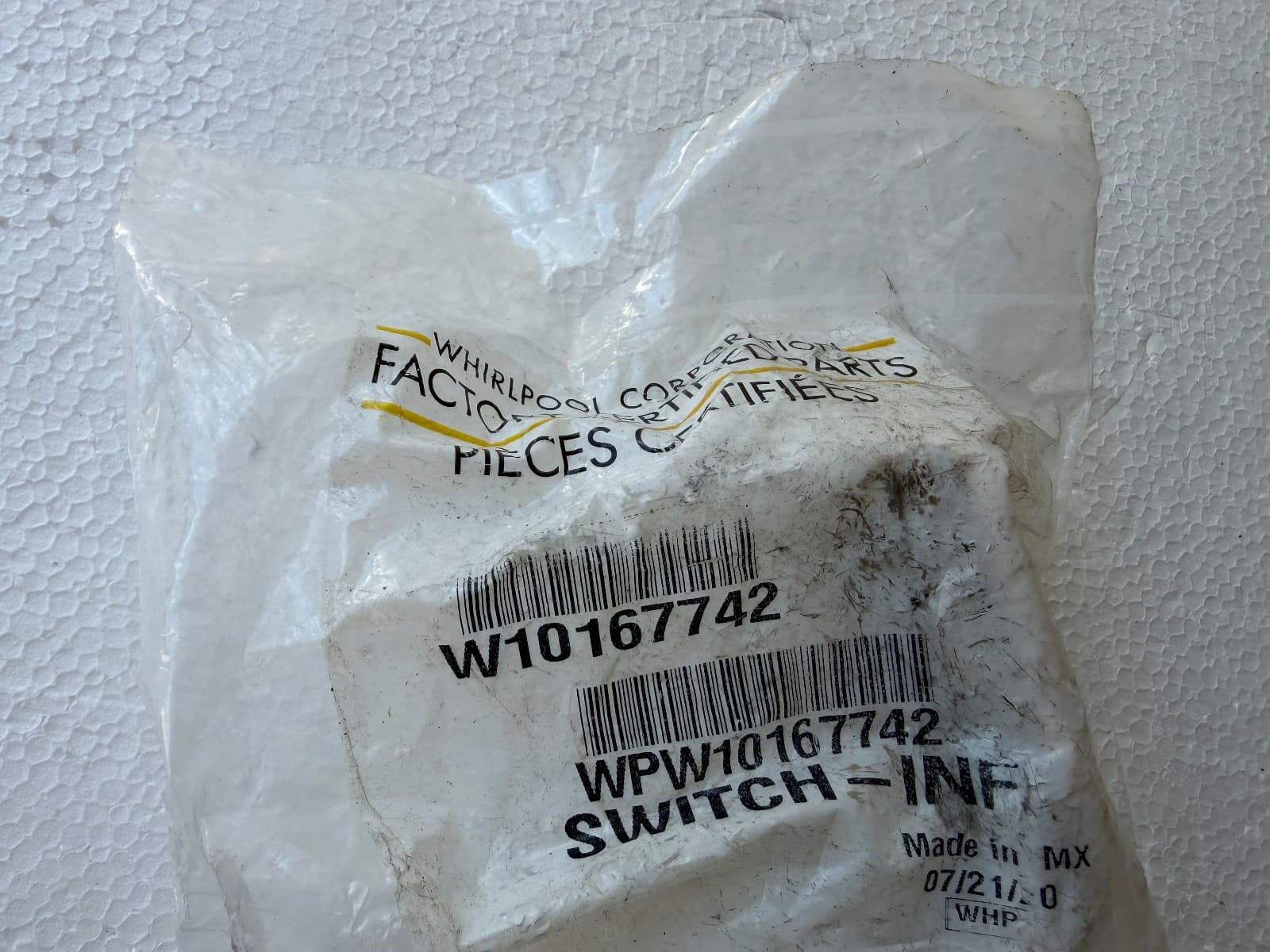 W10167742 New OEM Genuine Whirlpool Infinite Switch Range WPW10167742 — thumbnail 3