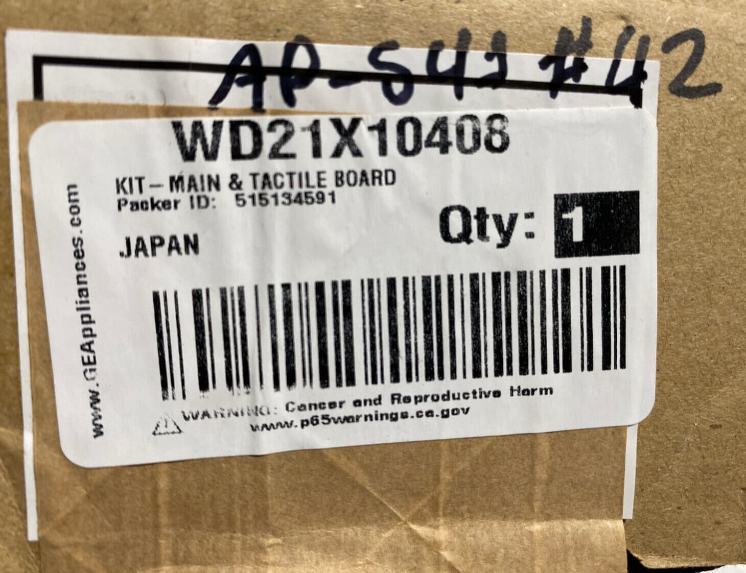New Genuine OEM GE Dishwasher Kit-Main & Tactile Board WD21X10408 — thumbnail 7