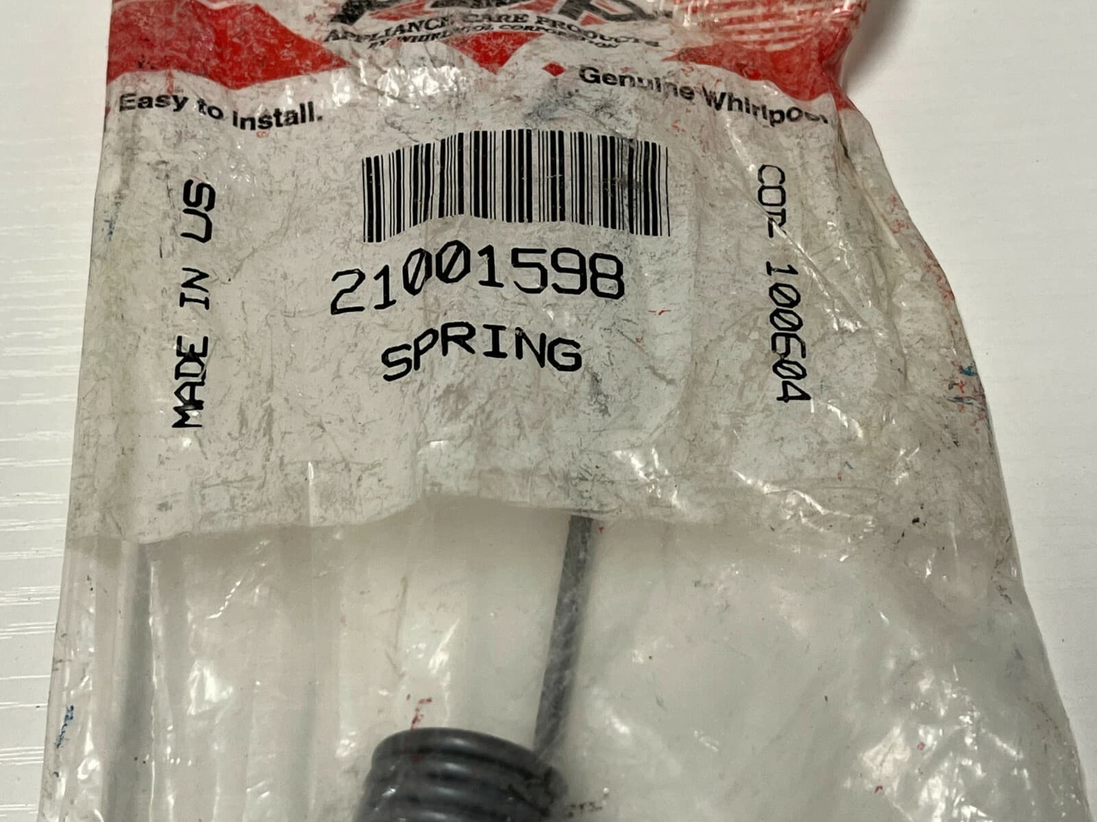 Genuine OEM Whirlpool Suspension Spring 3 Pack  21001598 — thumbnail 4