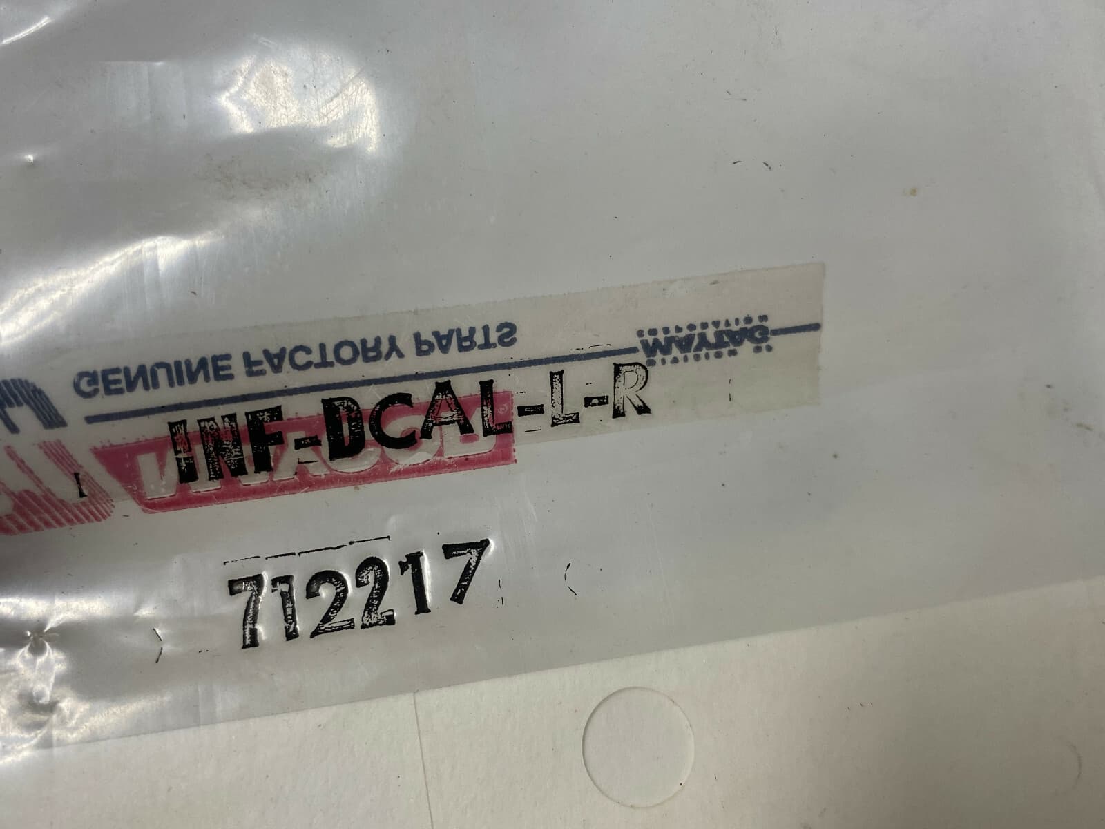OEM MAYCOR Decal Infinite Switch 712217 — thumbnail 3
