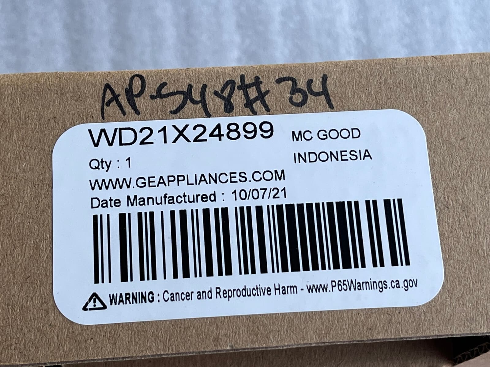 New Genuine OEM GE Electronic Control Board WD21X24899 — thumbnail 3