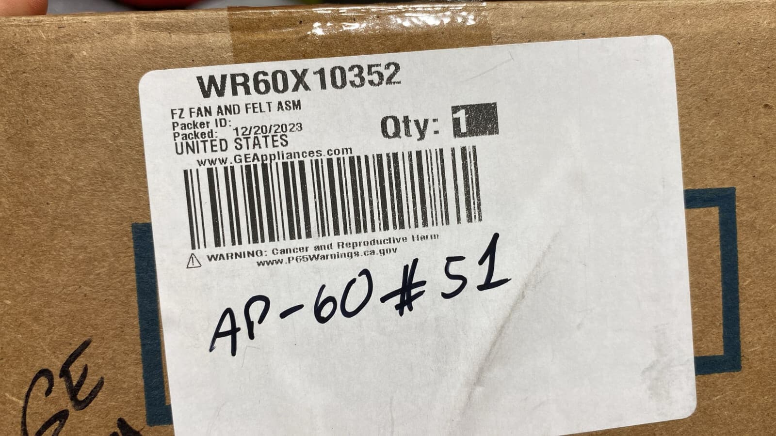 NEW  Genuine GE Refrigerator Evaporator Fan Motor WR60X10352 — thumbnail 11