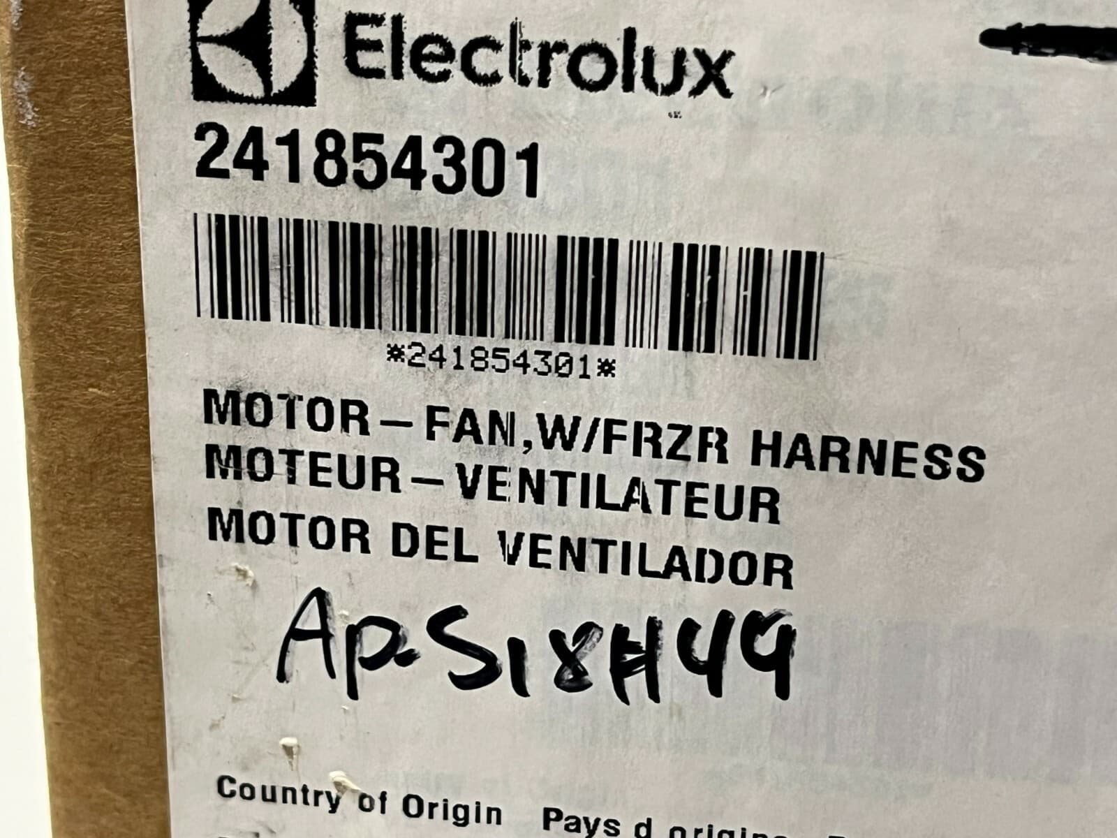 Genuine OEM Electrolux Refrigerator Evaporator Fan Motor 241854301 — thumbnail 4