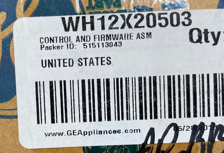 New Genuine OEM GE Washer Electronic Control Board WH12X20503 — thumbnail 5