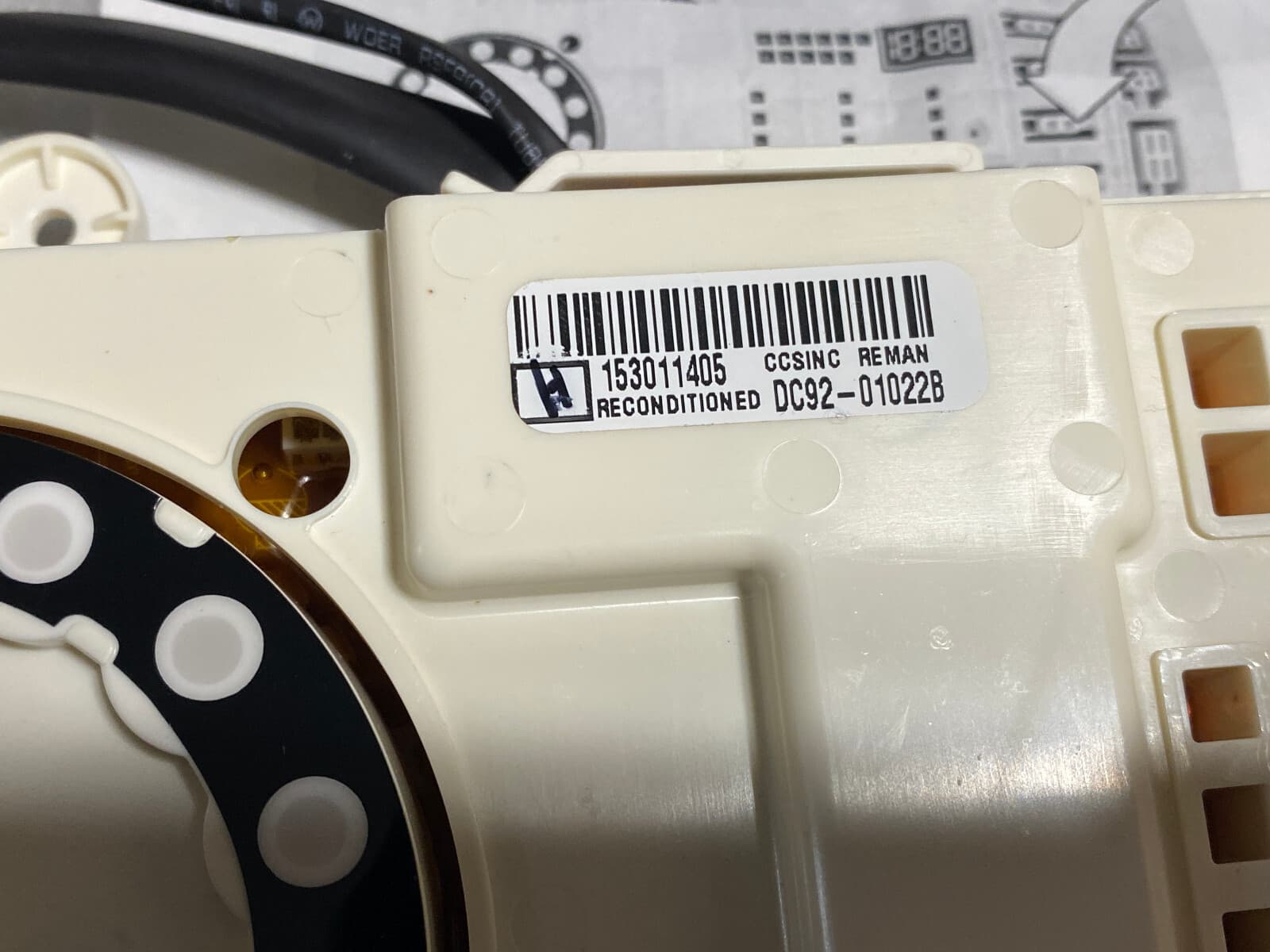 Genuine OEM Samsung Washer Control Module Assembly DC92-01022B — thumbnail 2
