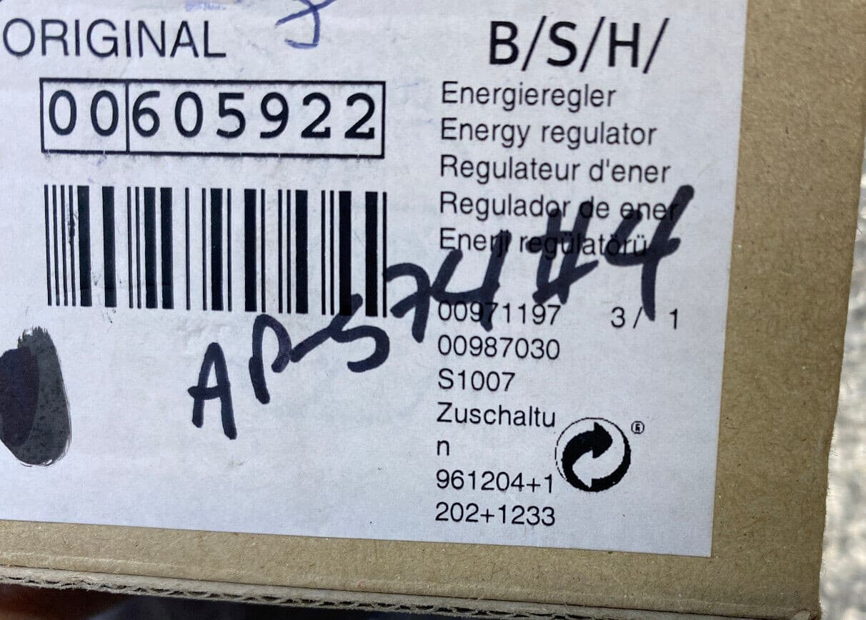 New Genuine OEM Bosch Wall Oven  Energy Regulator 00605922 — thumbnail 4