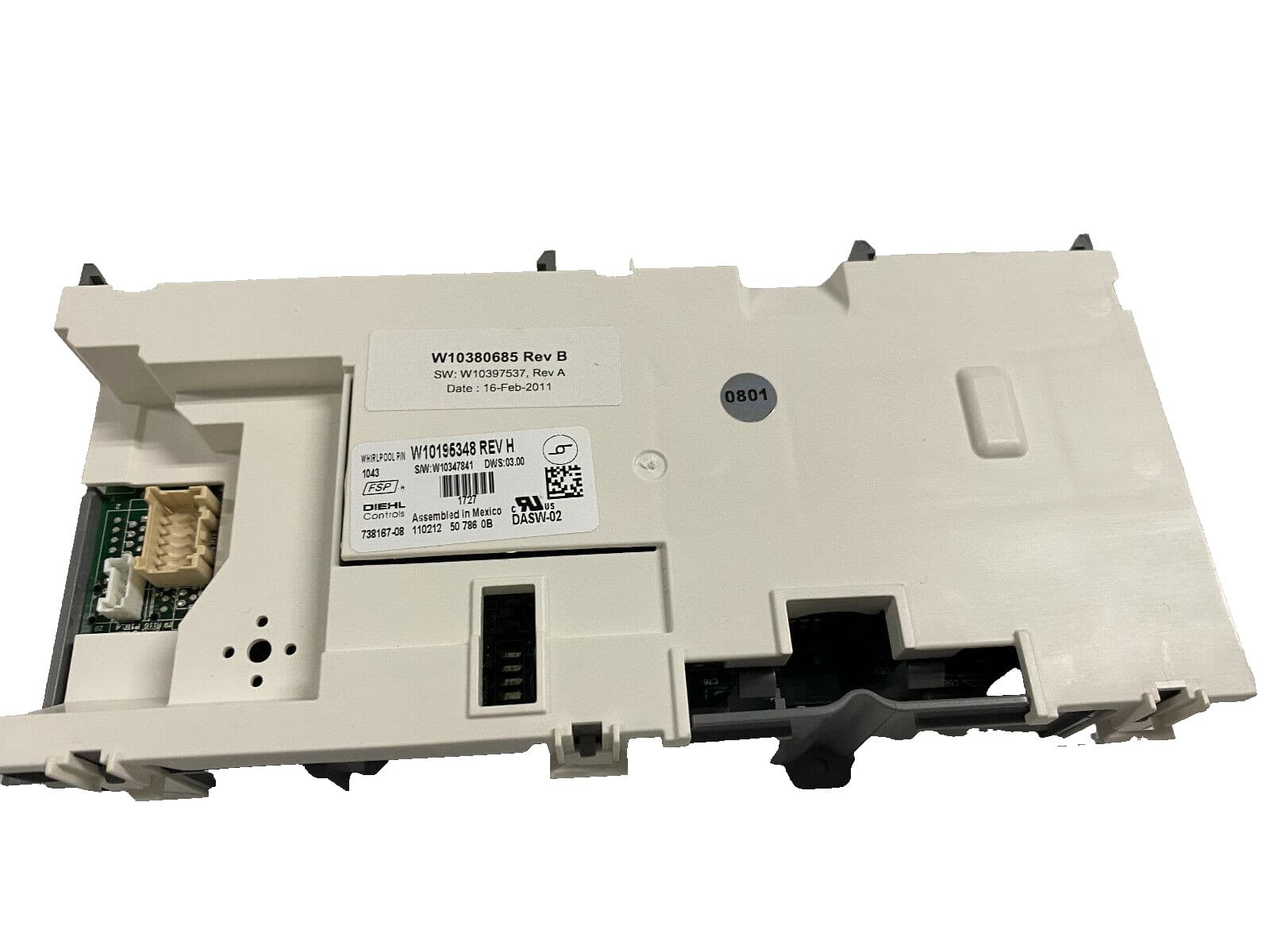 New Genuine OEM Whirlpool Dishwasher Electronic Control Board W10380685