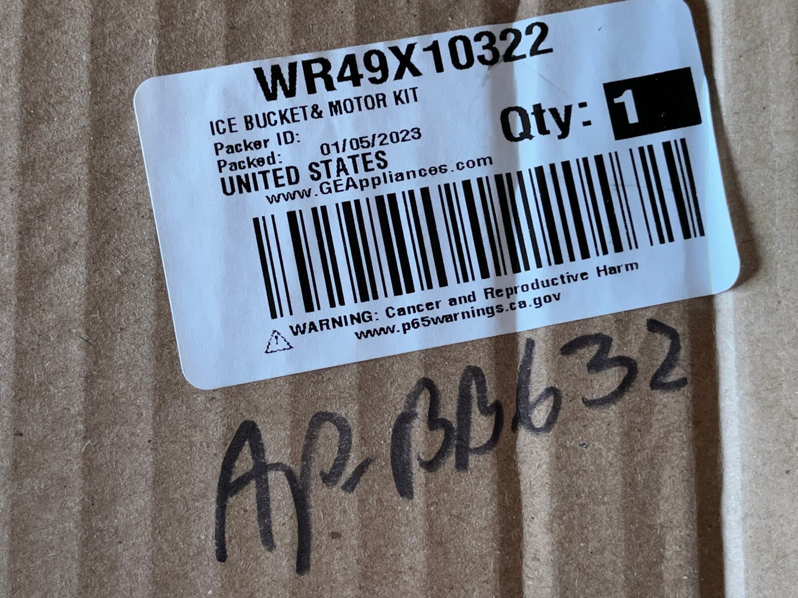 New Genuine GE Ice Bucket & Motor Kit WR49X10322 — thumbnail 5