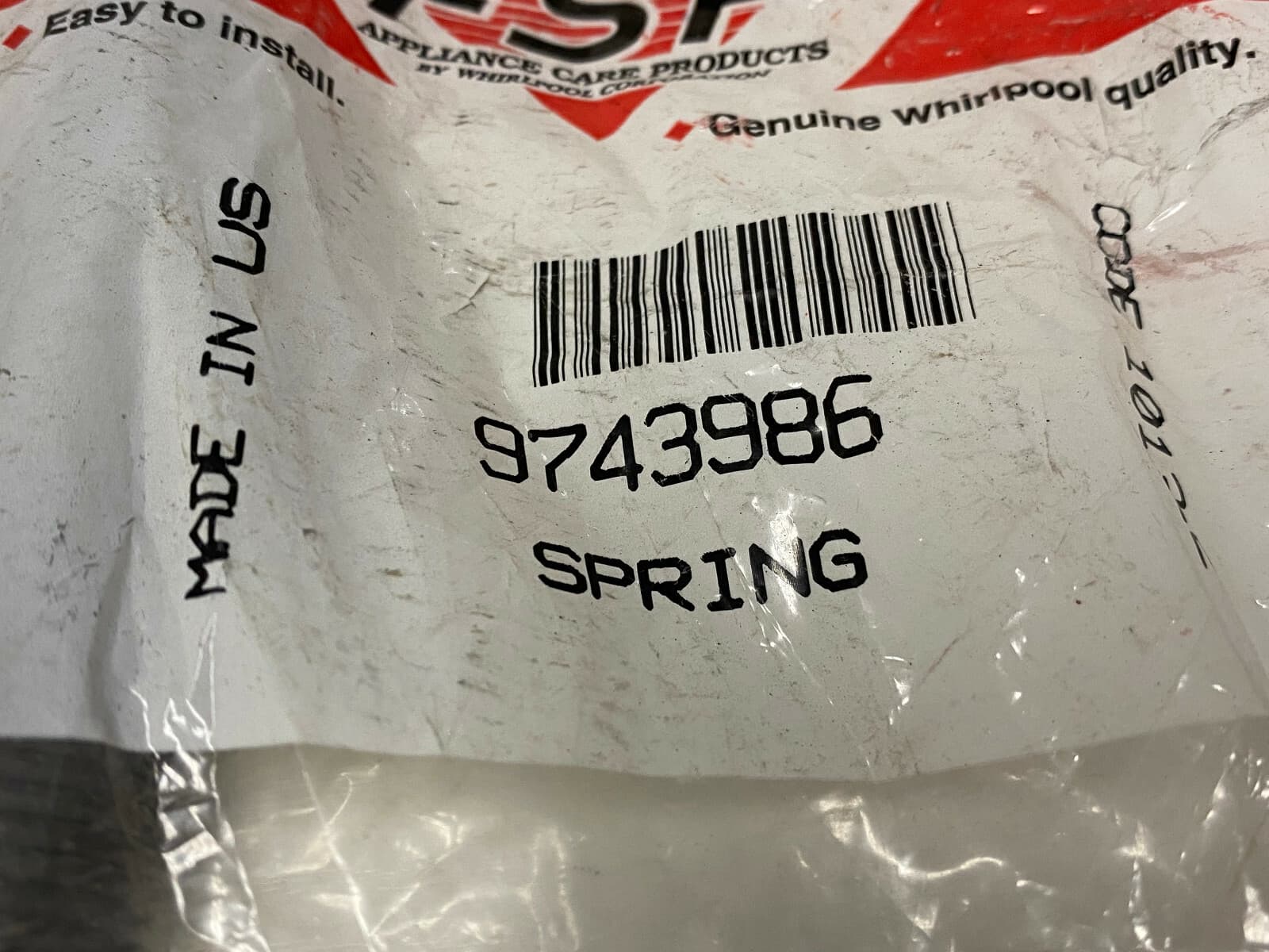 NEW Genuine Whirlpool Dishwasher Door Spring 9743986 — thumbnail 4