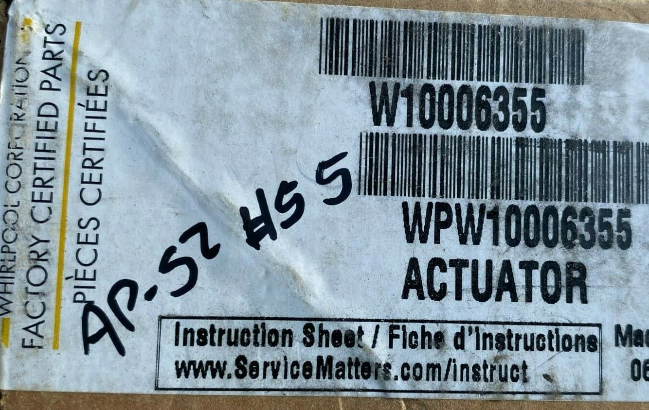 W10006355 WPW10006355 OEM  Whirlpool Washer Actuator NEW Genuine — thumbnail 14