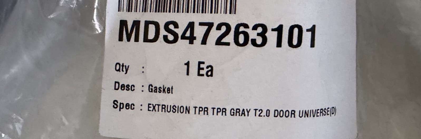 MDS47263101 LG Dryer Door Seal OEM New Genuine — thumbnail 2