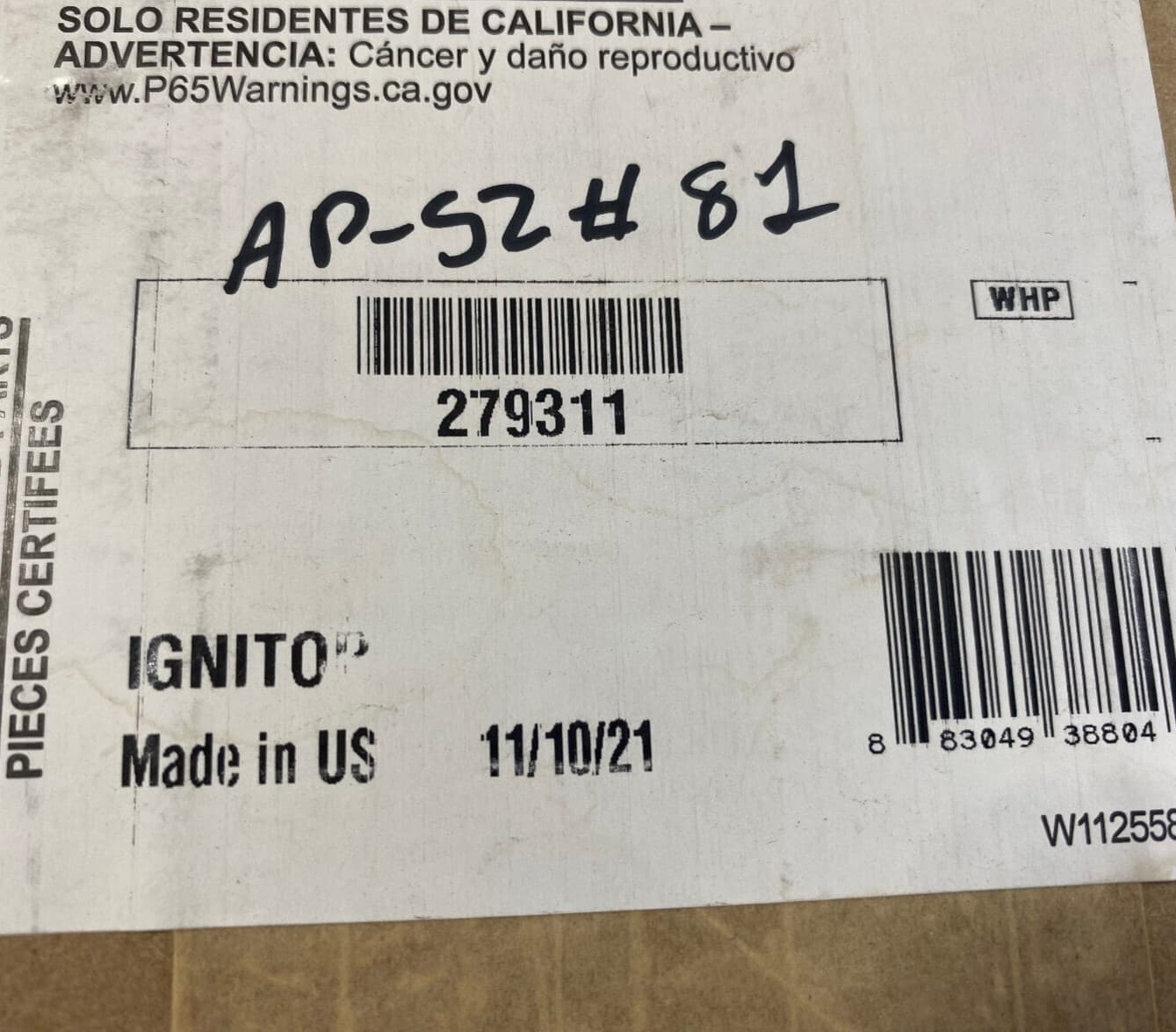 279311 OEM Whirlpool Dryer Burner Igniter Kit New Genuine — thumbnail 21