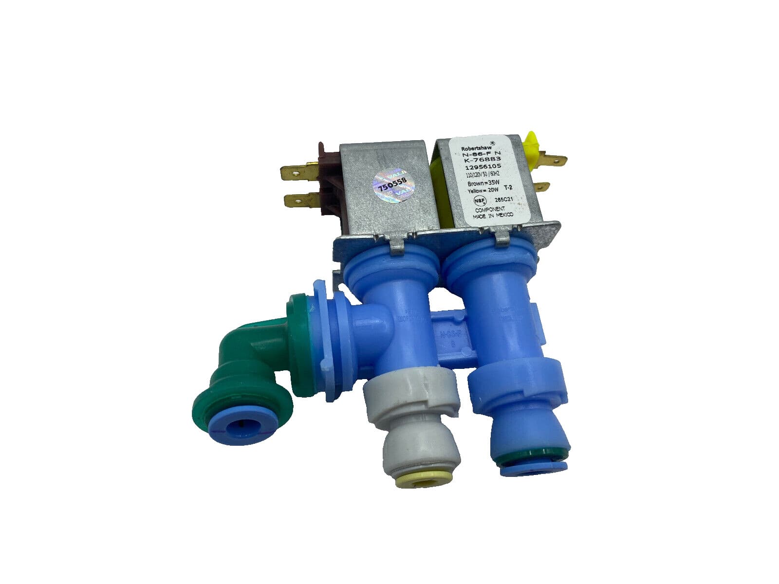 New Genuine OEM Whirlpool Refrigerator Water Inlet Valve WP12956105 12956105