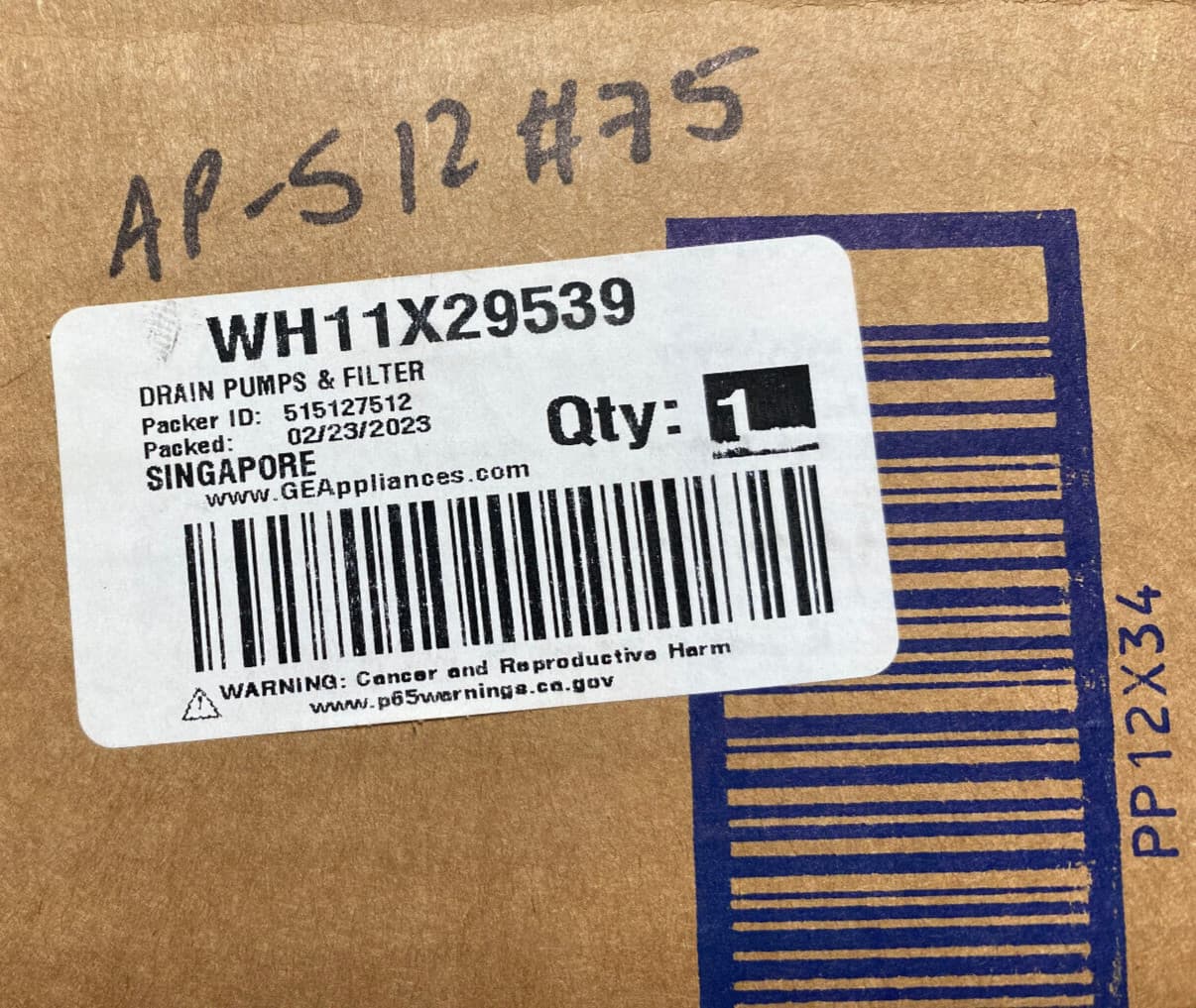New Genuine OEM GE Washer Drain Pumps & Filter WH11X29539 — thumbnail 11
