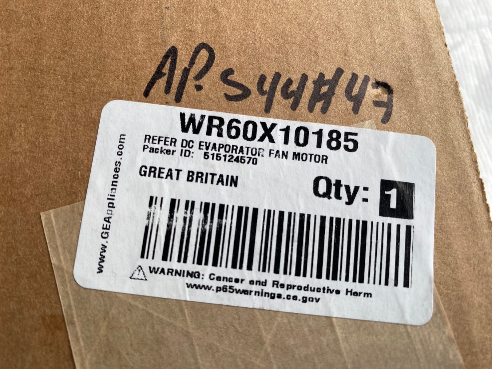 New Genuine GE Refrigerator Evaporator Fan Motor WR60X10185 — thumbnail 16