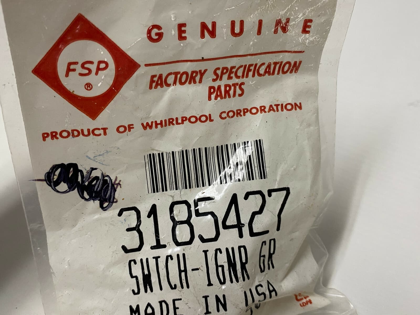 NEW Genuine OEM Whirlpool Cooktop Top Burner Spark Igniter Switch 3185427 — thumbnail 5