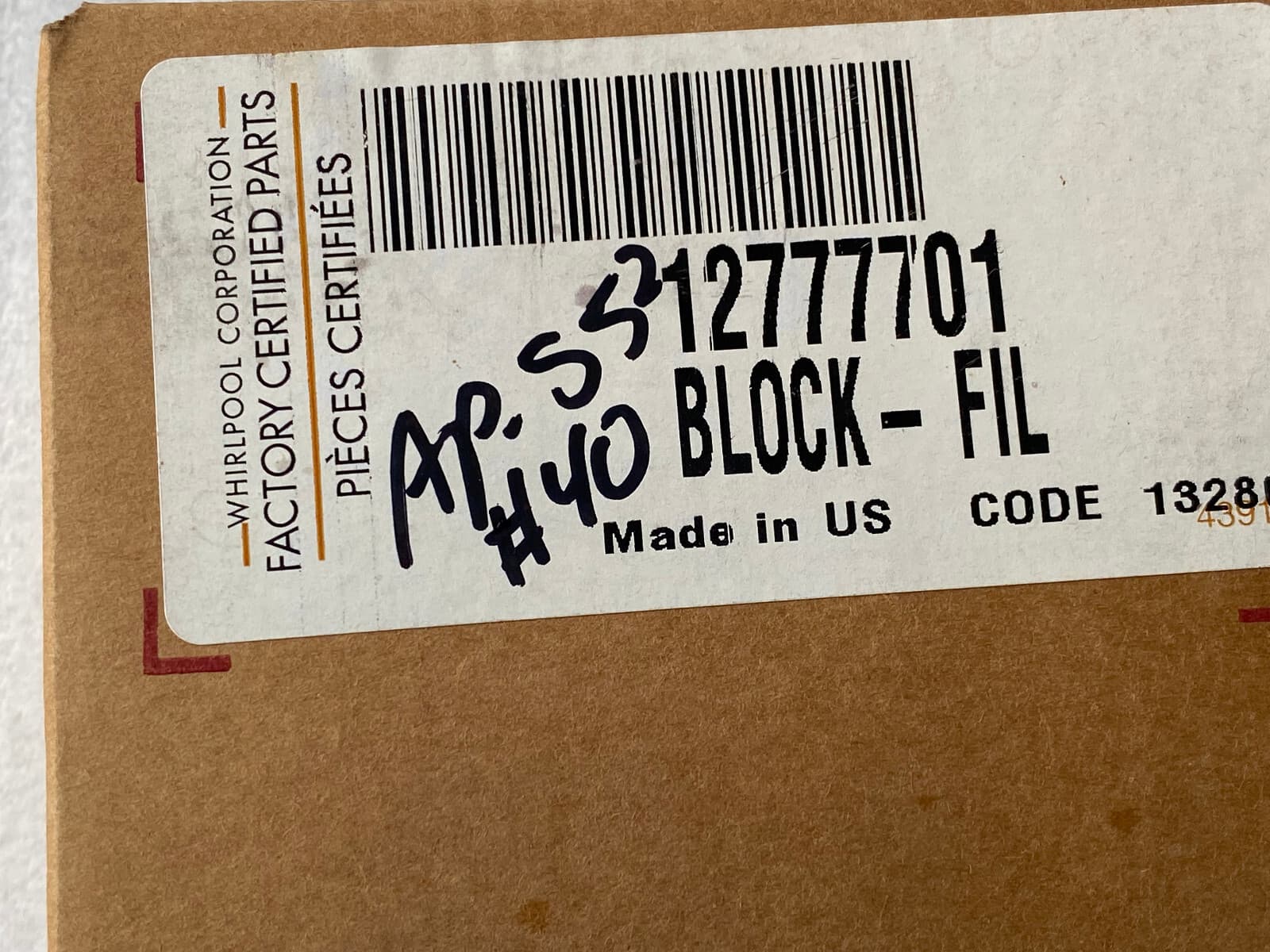 12777701  New Genuine Whirlpool  Block-Fil — thumbnail 5