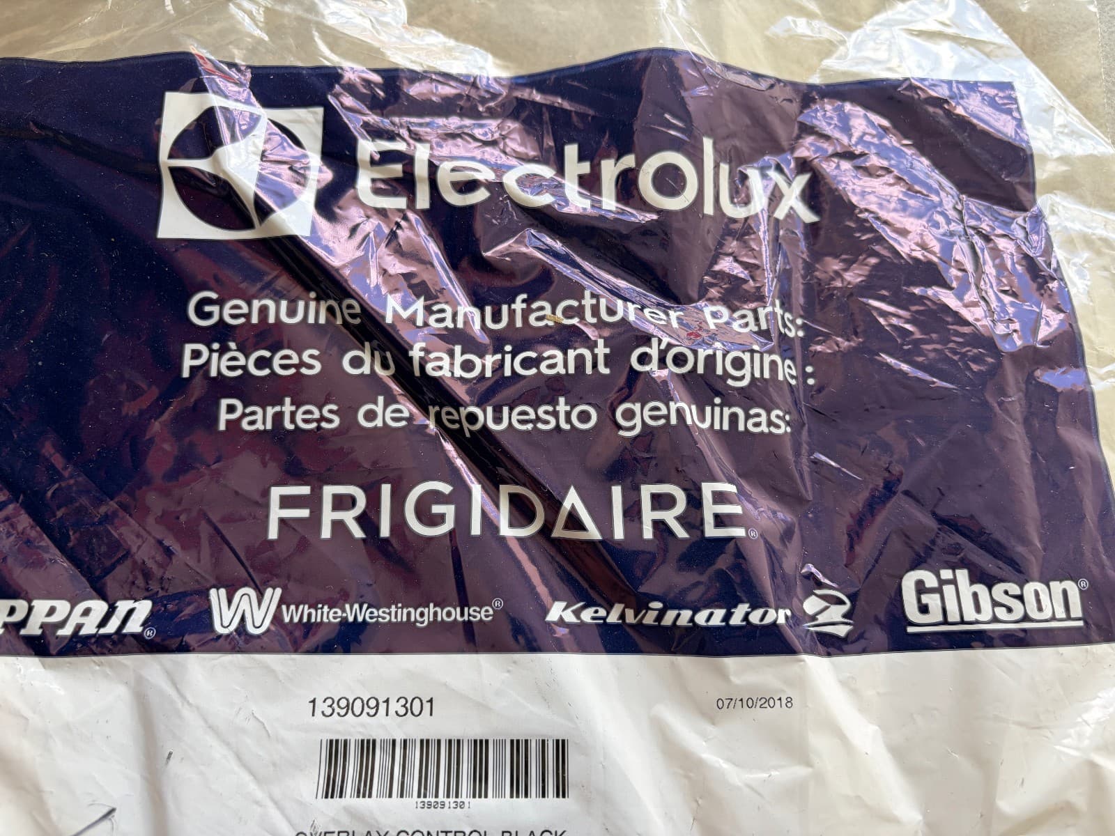 139091301  OEM Frigidaire Range Touch Pad Overlay  New Genuine — thumbnail 2