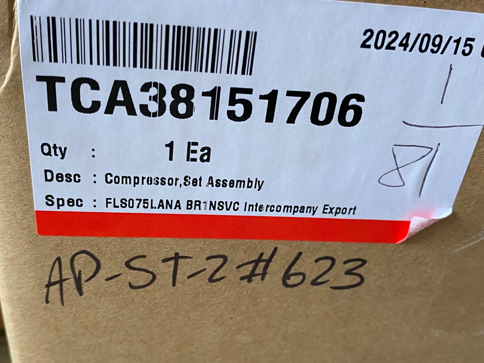 New Genuine OEM LG Kenmore Refrigerator Compressor FLS075LANA TCA38151706 — thumbnail 8