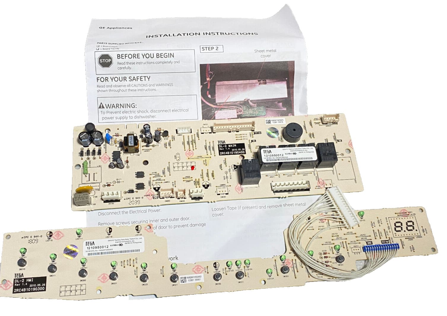 WD21X10505  GE Dishwasher Control Board Assembly Kit New Genuine OEM