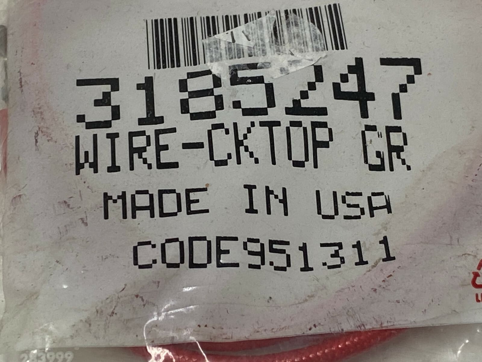 Genuine OEM Whirlpool  Gas Cooktop Top Wire 3185247 — thumbnail 9