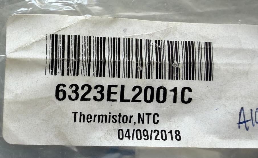 6323EL2001C OEM LG Thermistor NTC Temperature Sensor, Dryer New Genuine — thumbnail 2