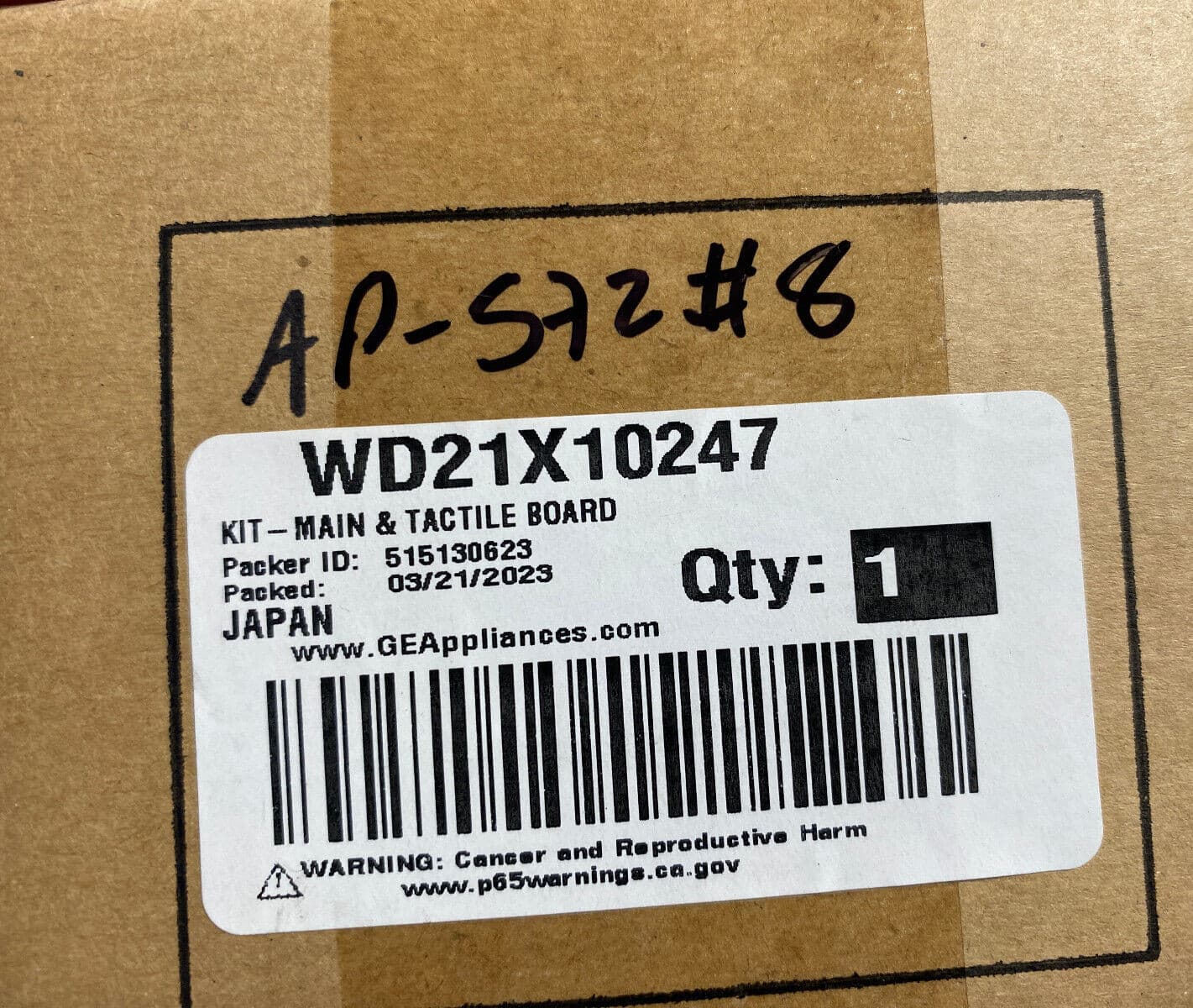 WD21X10247  OEM GE Dishwasher Main & Tactile Board Kit New Genuine — thumbnail 3