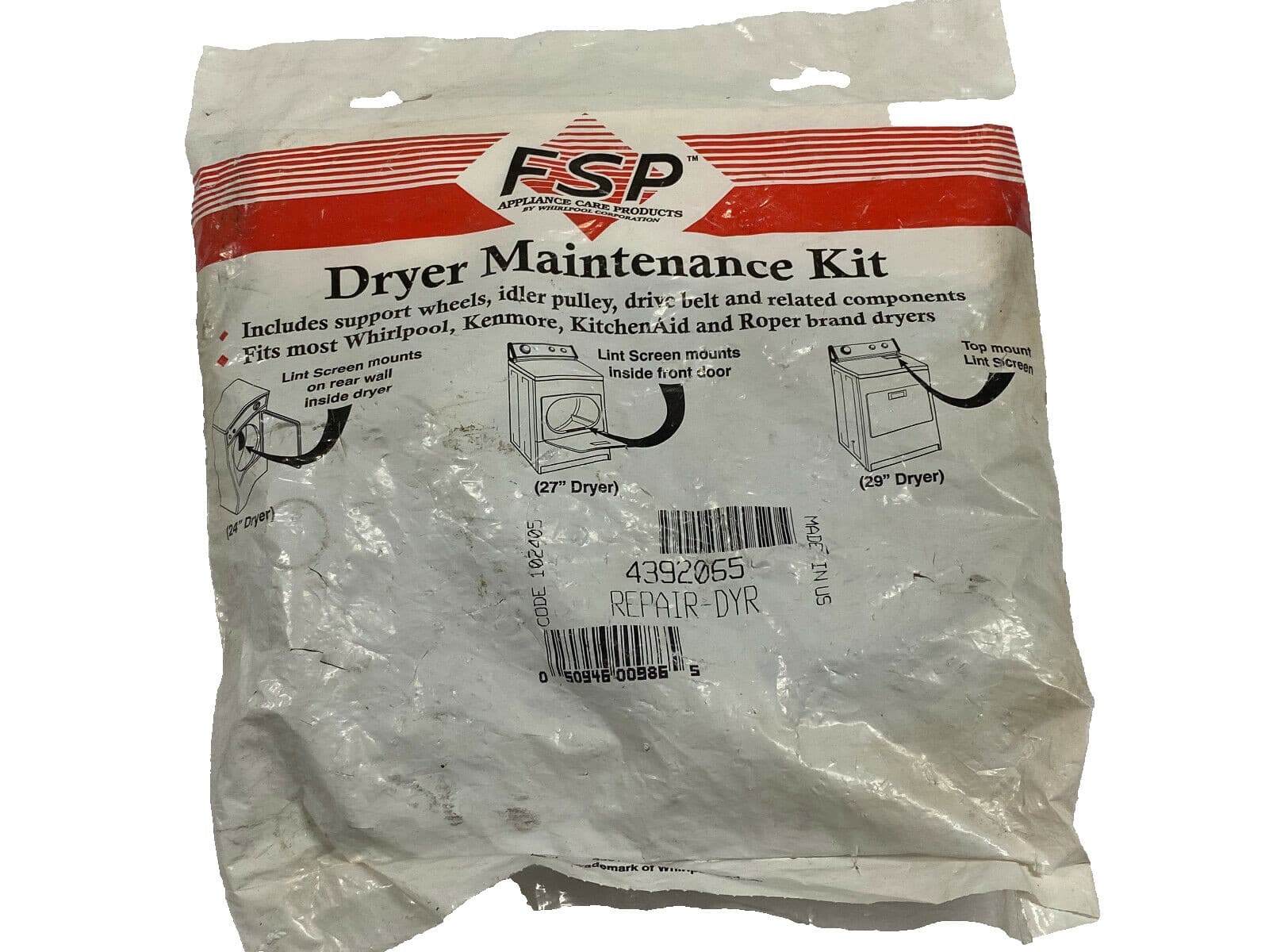 4392065 OEM Frigidaire Dryer Repair Kit  NEW Genuine — thumbnail 2