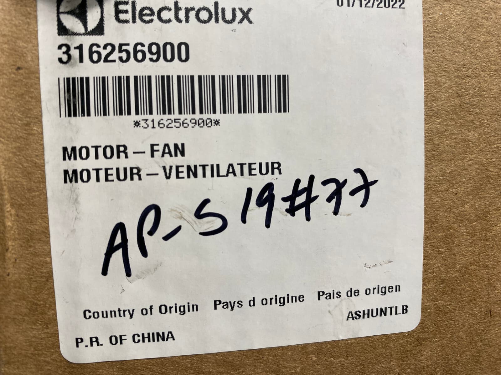 New Genuine OEM Frigidaire Oven Cooling Fan Motor 316256900 — thumbnail 4