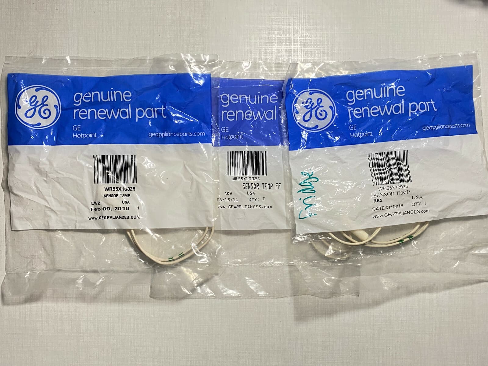 WR55X10025  New Genuine GE Refrigerator Temperature Sensor — thumbnail 5
