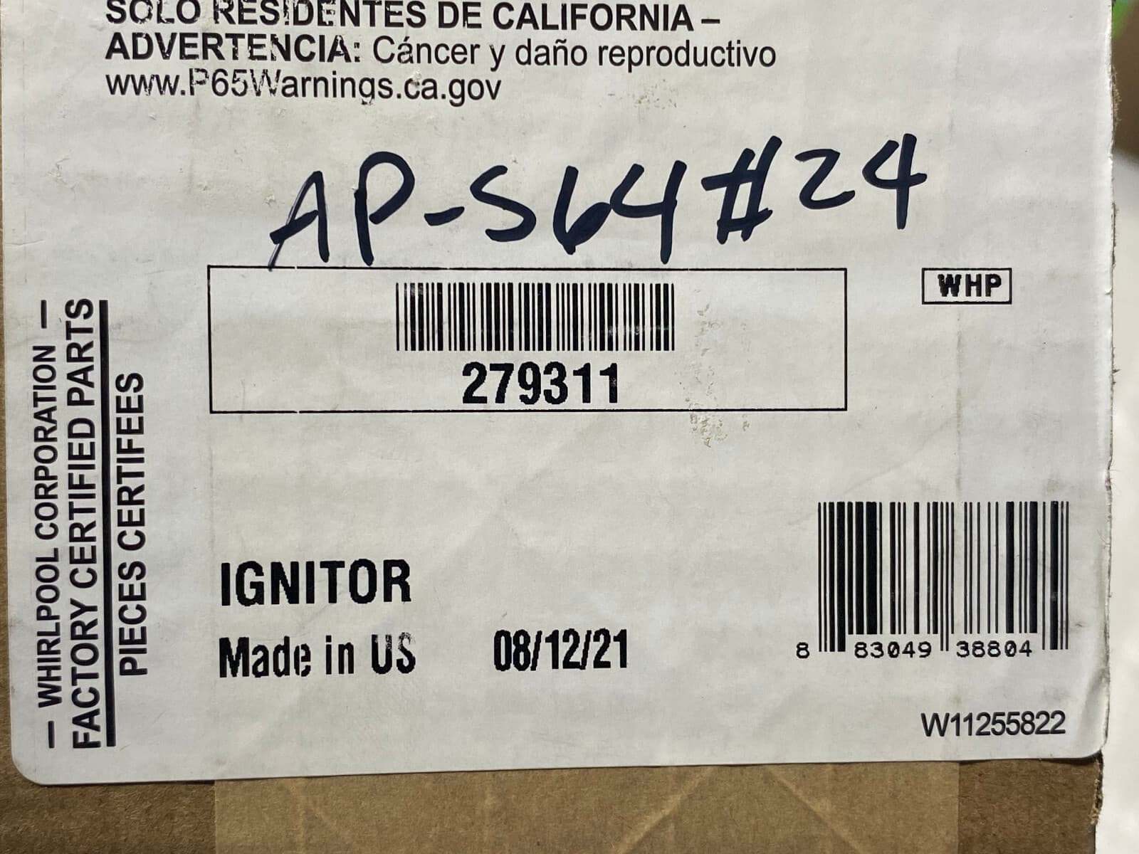 279311 OEM Whirlpool Dryer Burner Igniter Kit New Genuine — thumbnail 24