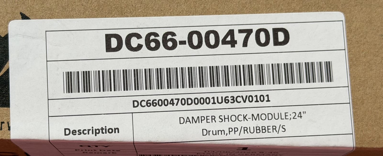 DC66-00470D Samsung Washer Damper Shock Black   New Genuine — thumbnail 3