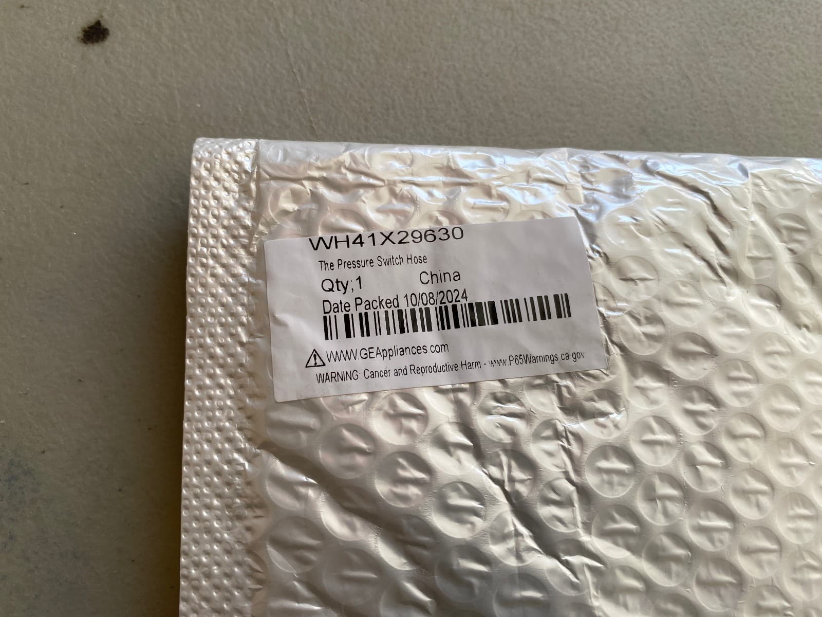 WH41X29630 OEM GE Washer Pressure Hose   New Genuine — thumbnail 2