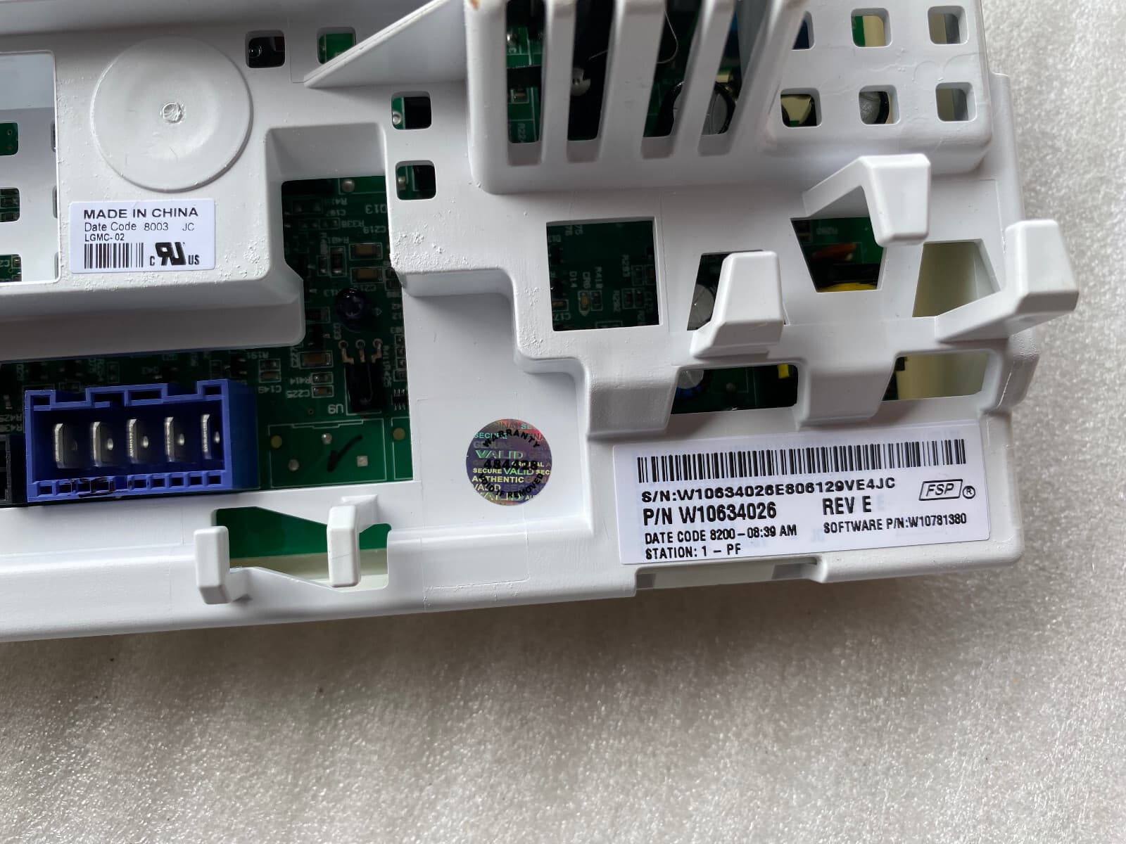 New Genuine OEM Whirlpool Washer Control Board W10634026 — thumbnail 2