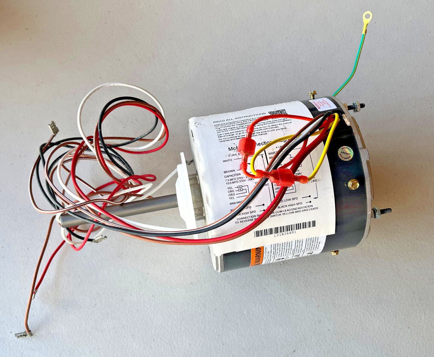 New Genuine US Motors Condenser Fan Motor, 208-230V, 1/3-1/6 HP, 825 RPM 5464