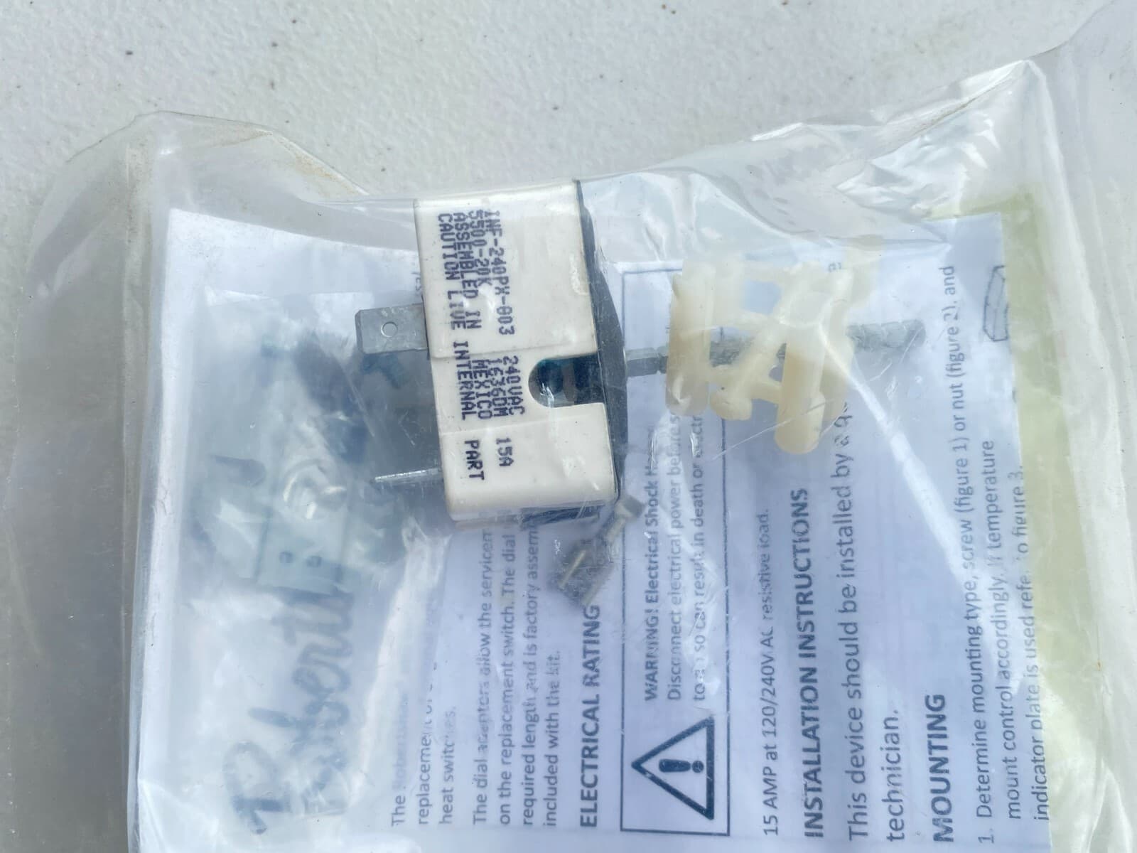NEW Genuine OEM Whirlpool Range Surface Element Switch -Inf Kit 4391989 — thumbnail 3